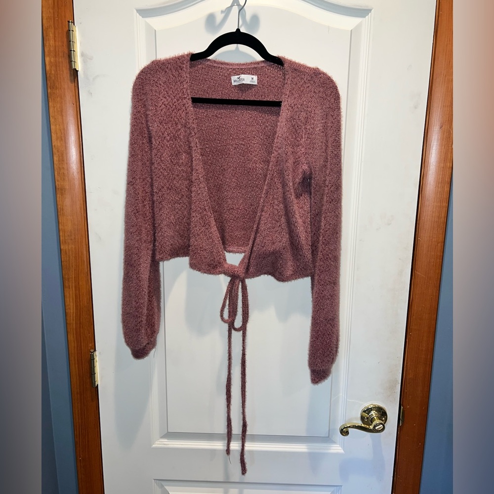 Blush long sleeve crop sweater
